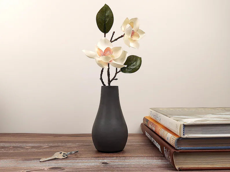 Handmade Flower Vase, Small Concrete Bud Vase (Matte)